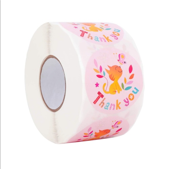 🏷 100 Thank You Kitten / Cat Stickers - Picture 3 of 4